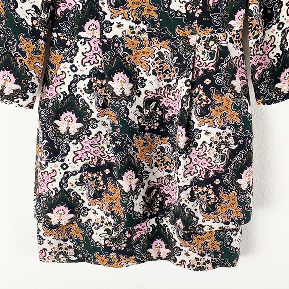 A.L.C Tordi Paisley Print Silk Tiered Dress 4 - Picture 7 of 11